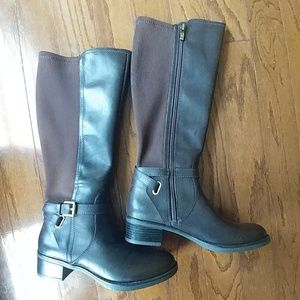 NEW FRANCO SARTO L-Country BROWN LEATHER BOOTS